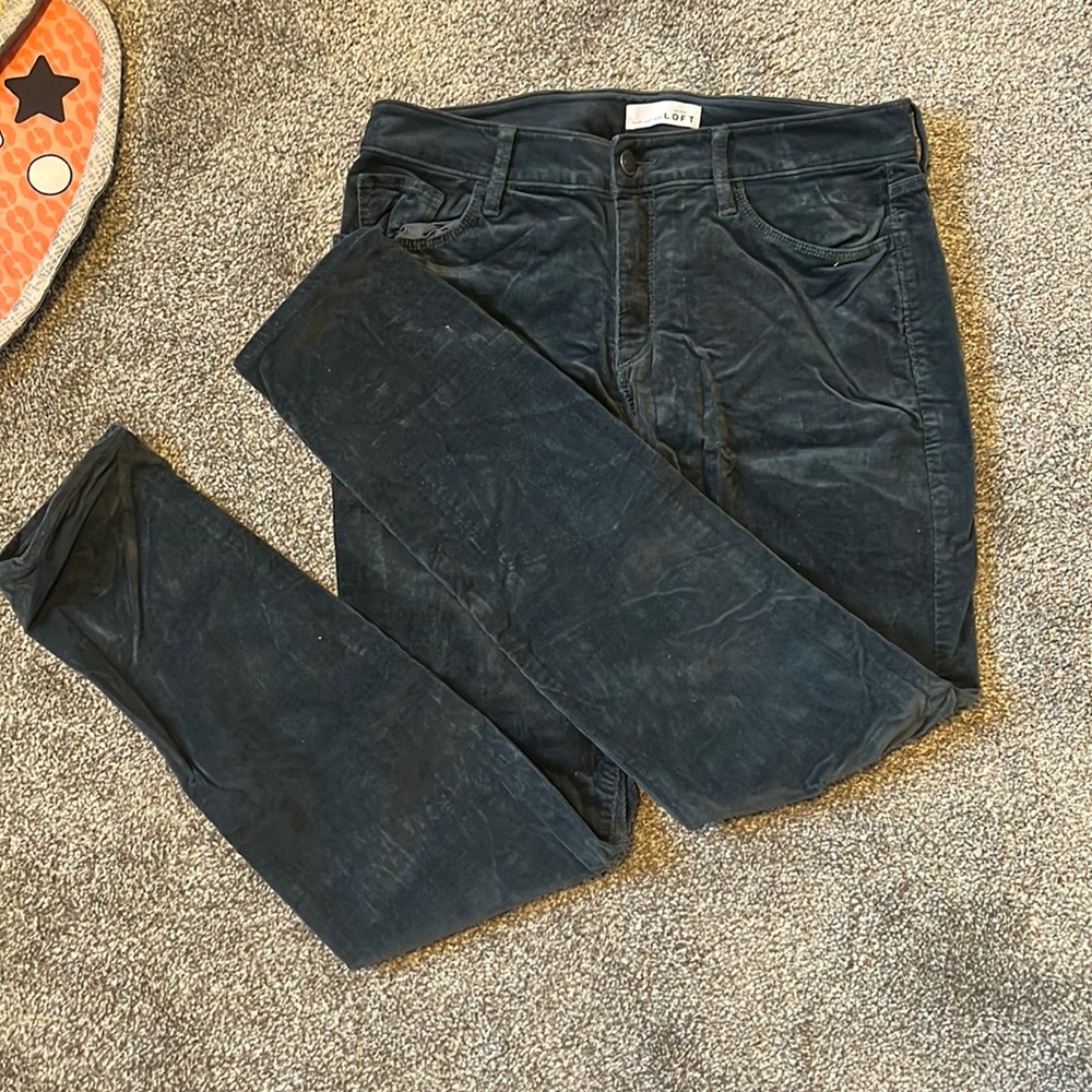 EUC Loft Size 8 Corduroy Blue Pants
